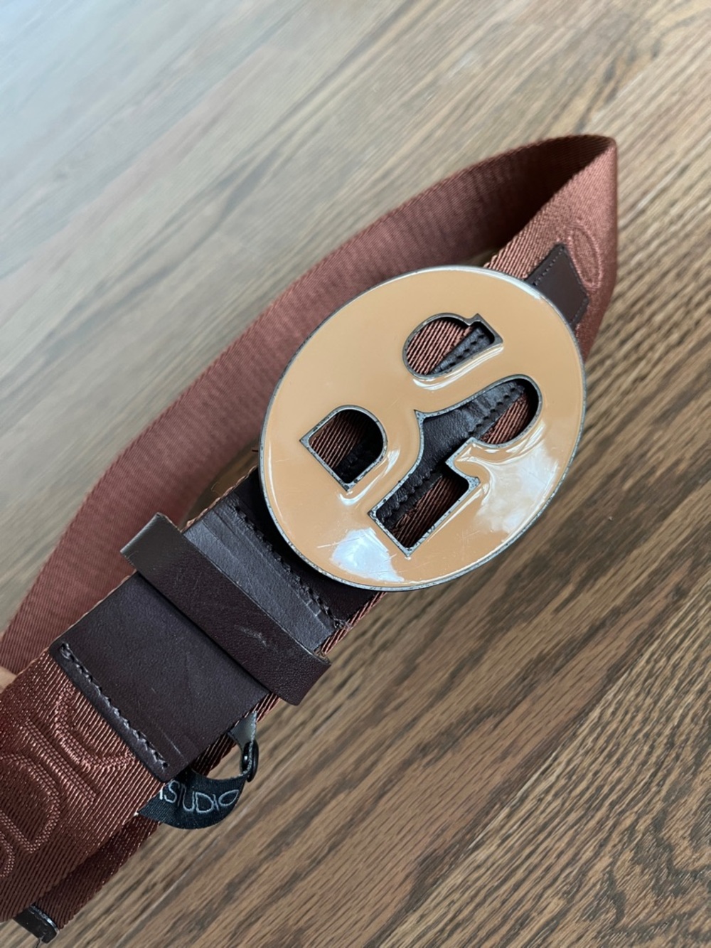Brown Italian PS Logo Buckle women’s Belt